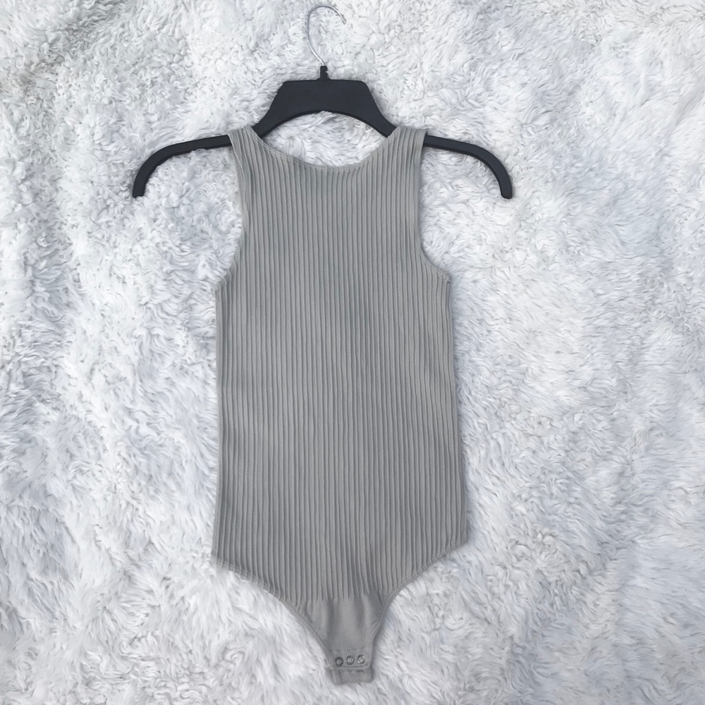 Victoria’s Secret khaki ribbed body suit tank top